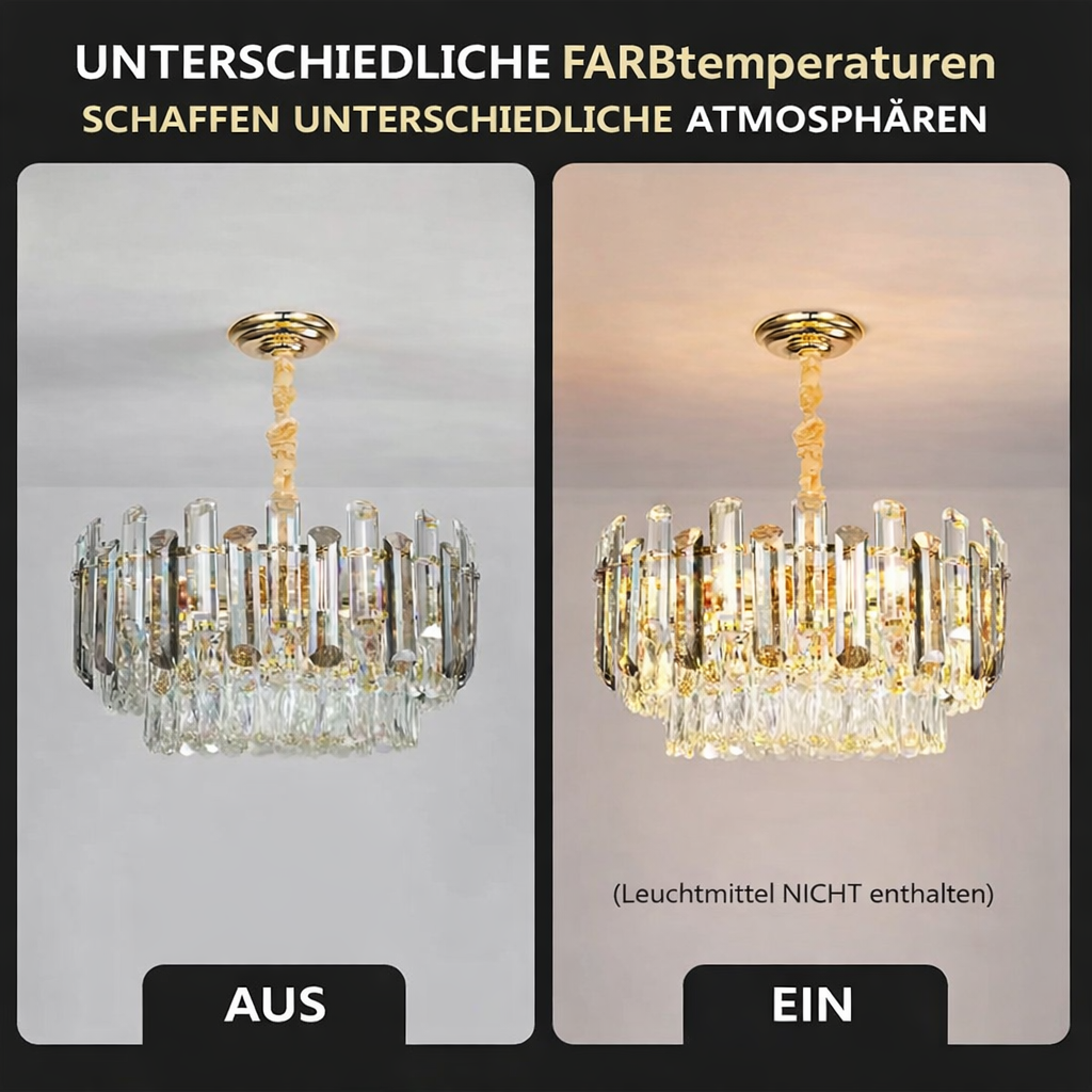 LED Kristall-Kronleuchter E14